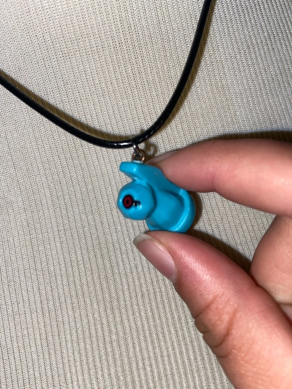 WabySaby Poke Pendant Necklace on Black Cord - Picture 2 of 3
